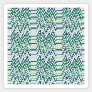 Geometric zigzag shapes, abstract Sticker